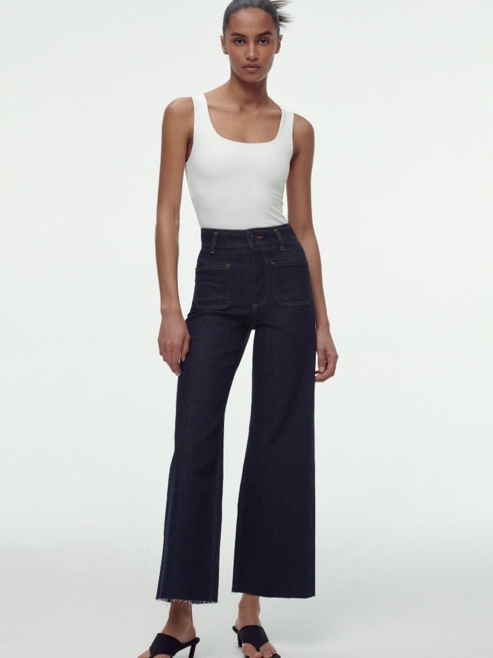 Zara ZW Marine Straight High Rise Jeans
